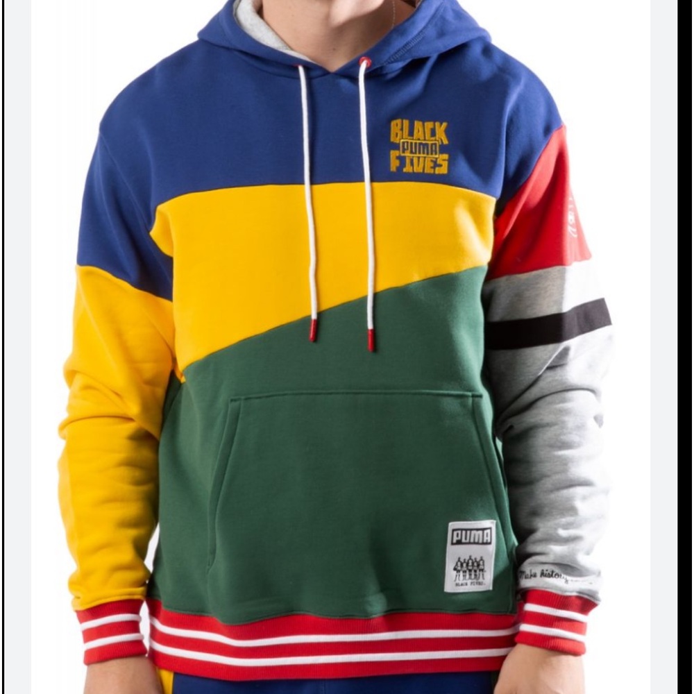 Puma x Black Fives Mens Multicolor Hoopmen History Basketball Hoodie Size M